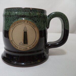 Sunset Hill Lighthouse Bakery Dauphin Island Alabama stoneware Mug Cup NEW